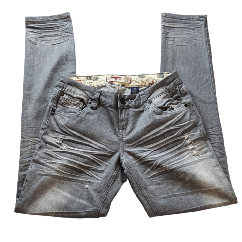 T Five Whiskered Skinny Jeans size 9